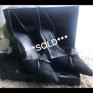 Gucci black heals size 9